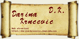 Darina Krnčević vizit kartica